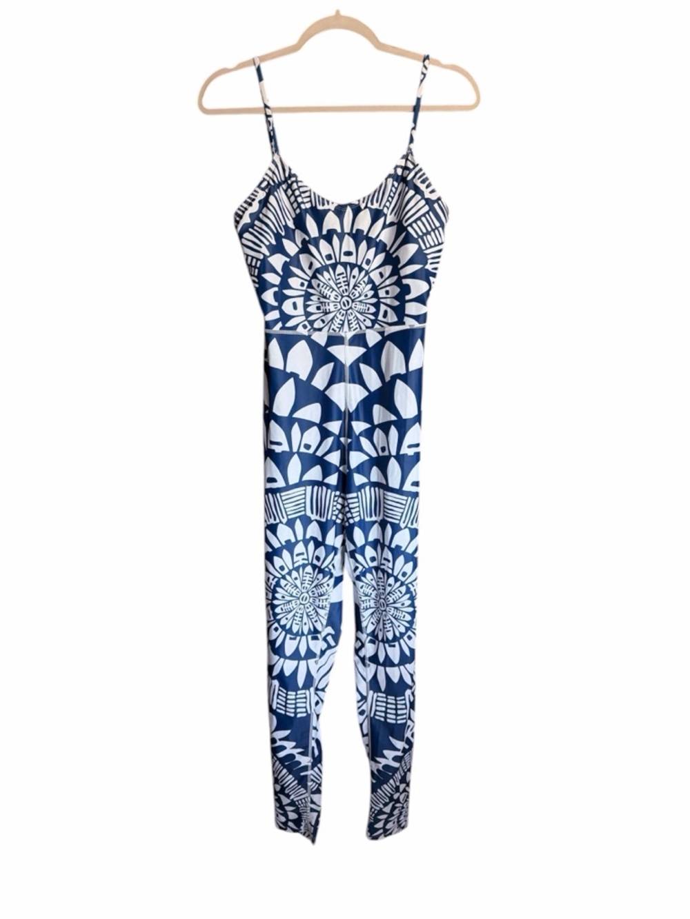 Mara Hoffman abstract bodysuit womens size large yoga lounge stretch activewear